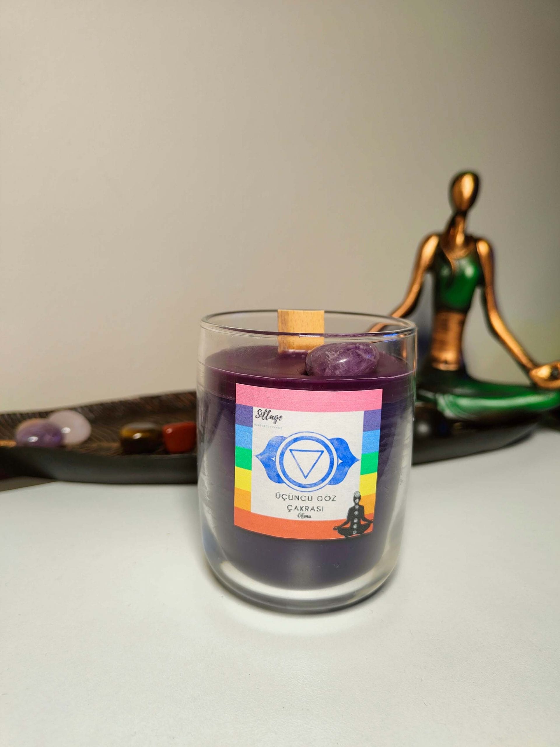 Üçüncü Göz Çakrası Yoga Meditasyon Mumu