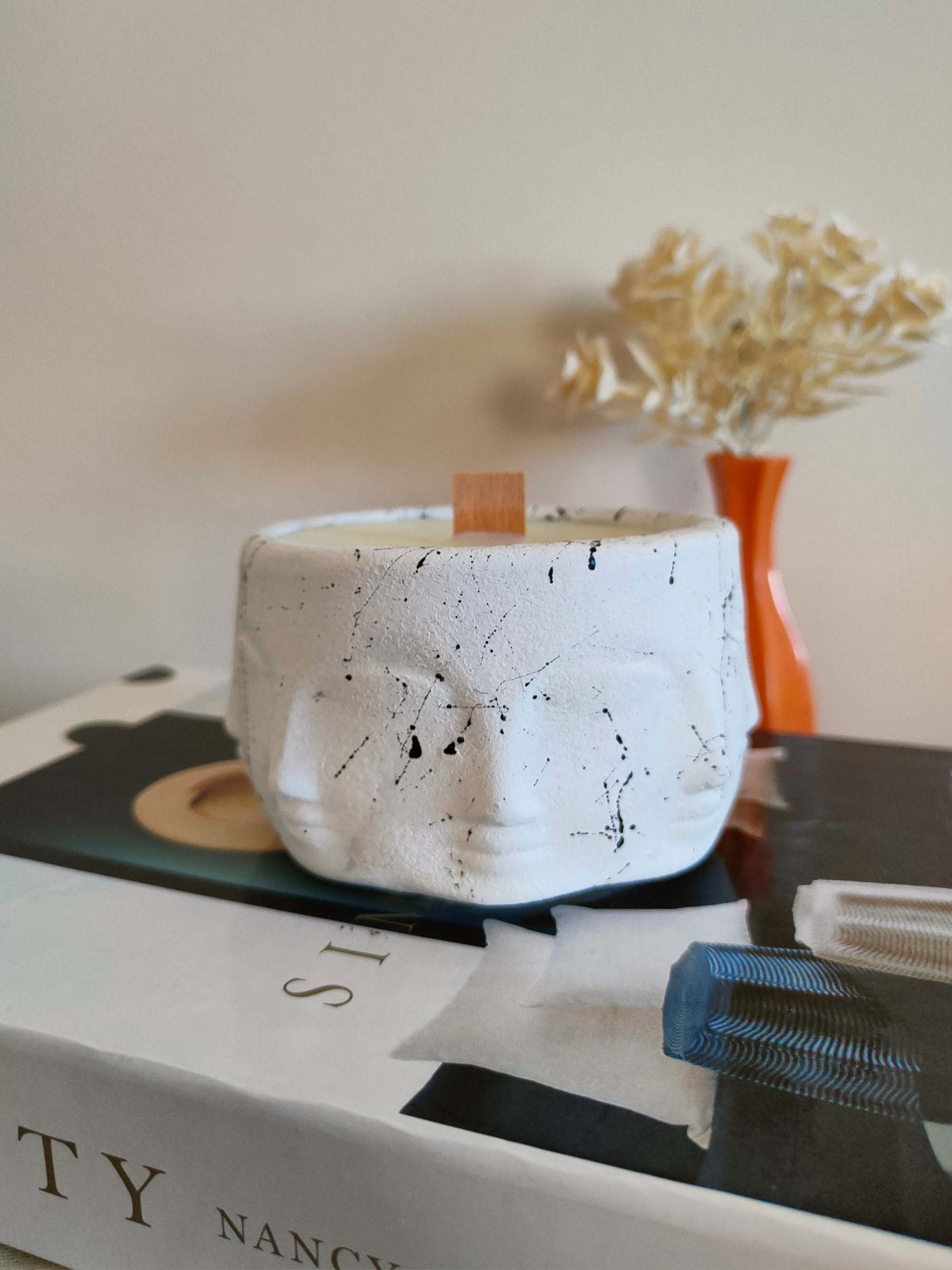 Pudra Kokulu Beyaz Yüz Aromaterapi Mum