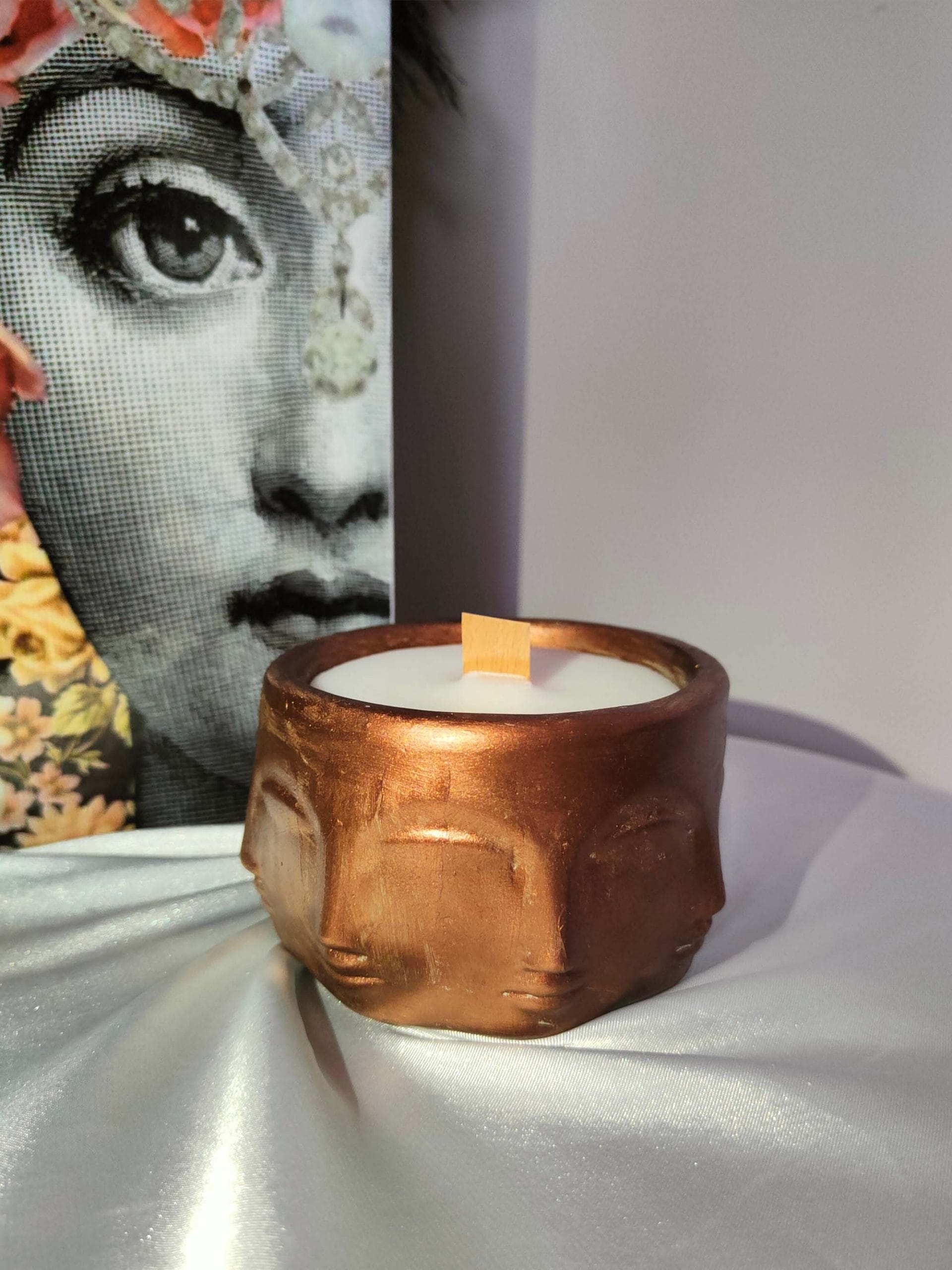 Bronz Dekoratif Doğal Aromaterapi Mum