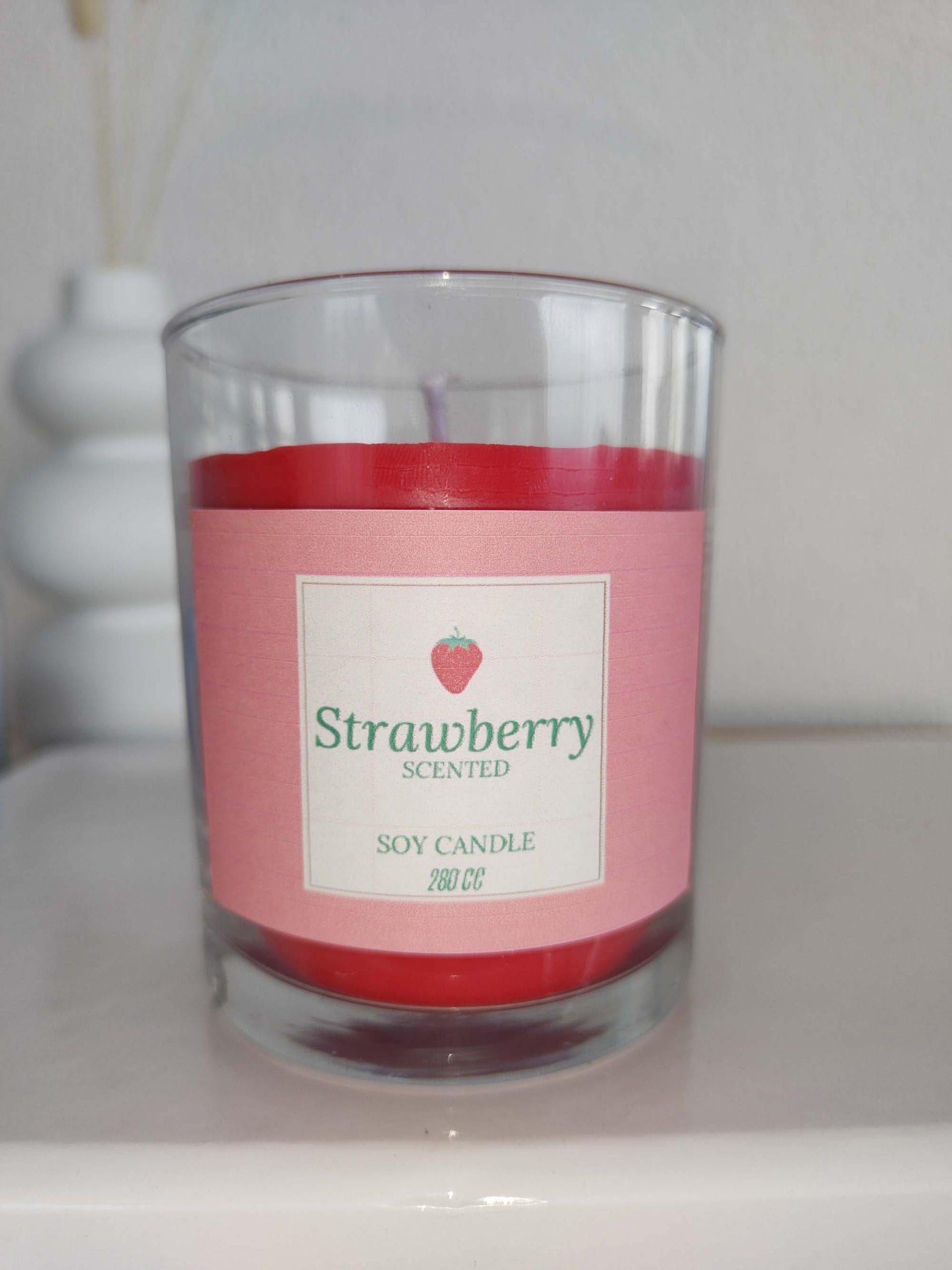 Çilek Kokulu Mum Aromaterapi Seri