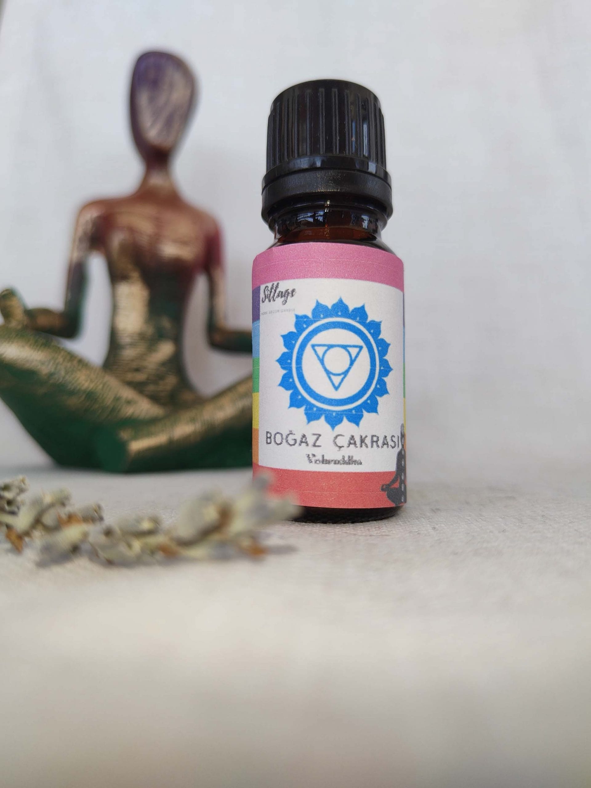 Boğaz Çakra Saf Aromaterapi Uçucu Yağ Karışımı Meditasyon Yoga Buhurdanlık Kokusu Esans 10ml görsel 1