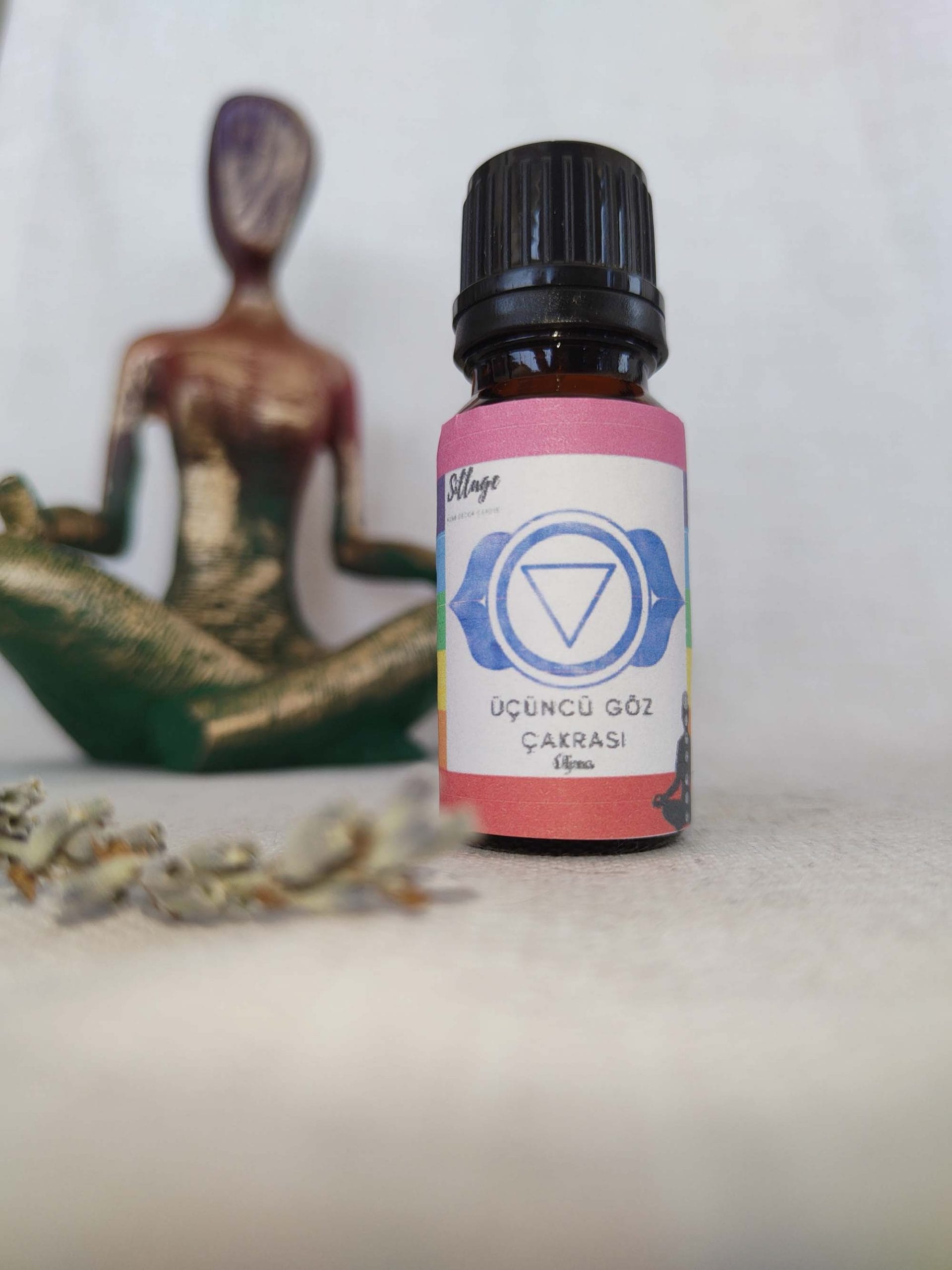 Üçüncü Göz Çakra Saf Aromaterapi Uçucu Yağ Karışımı Meditasyon Yoga Buhurdanlık Kokusu Esans 10ml