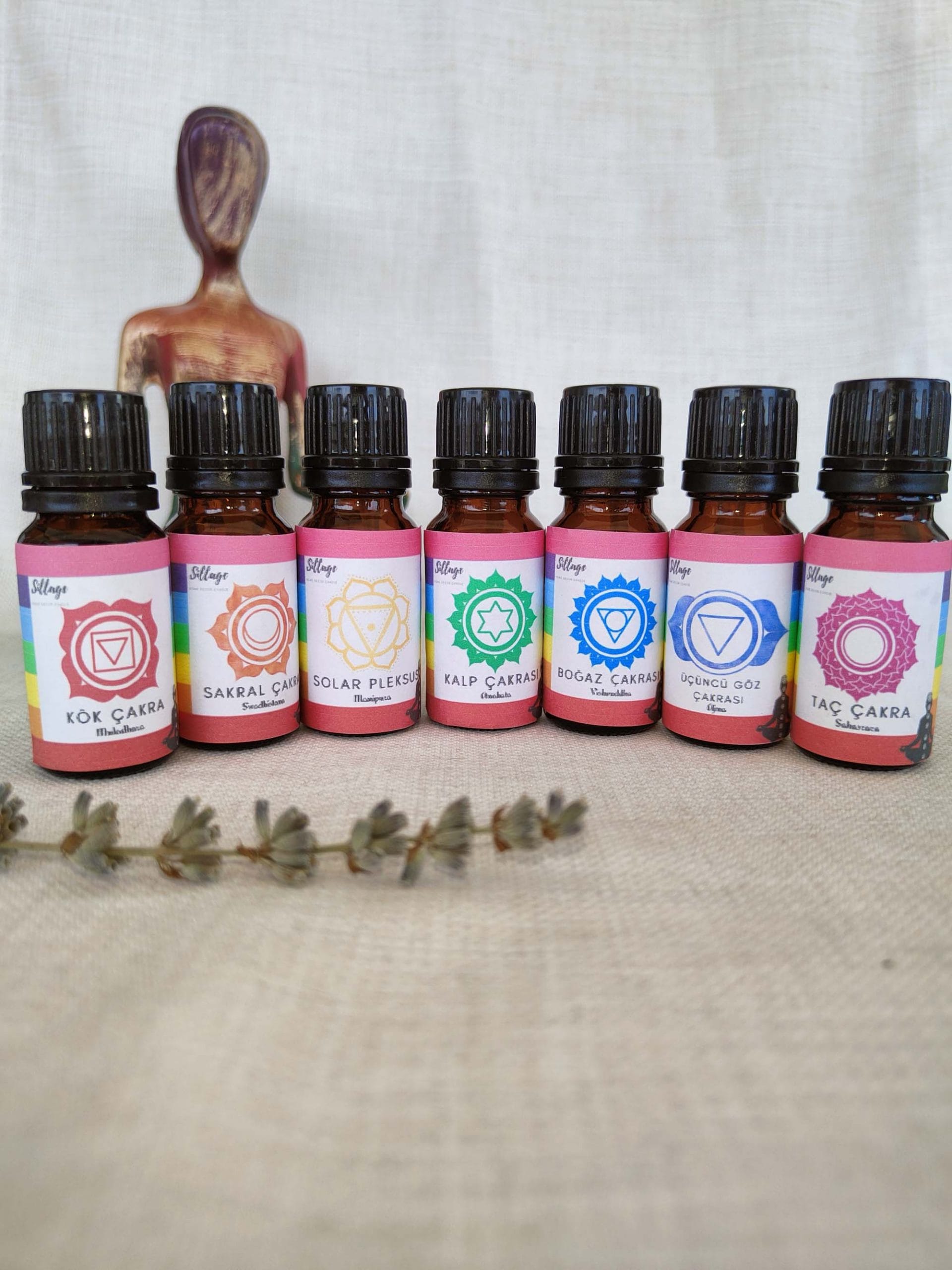7 Çakra Saf Aromaterapi Uçucu Yağ Karışımı Meditasyon Yoga Buhurdanlık Kokusu Esans 10ml 7 adet