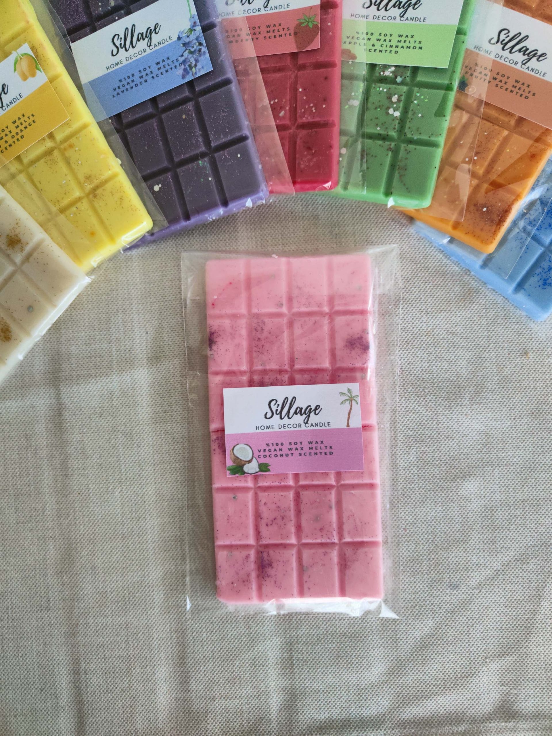 Buhurdanlık Koku Tableti Hindistan Cevizi Vegan Soya Wax Melts Buhurdanlık Mumu