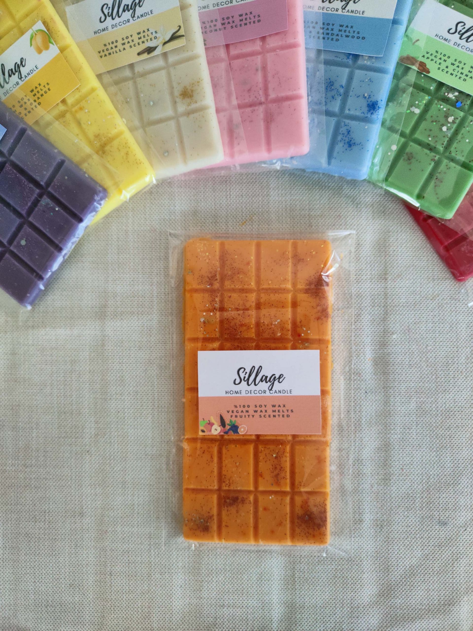 Buhurdanlık Koku Tableti Meyveli Vegan Soya Wax Melts Buhurdanlık Mumu görsel 1