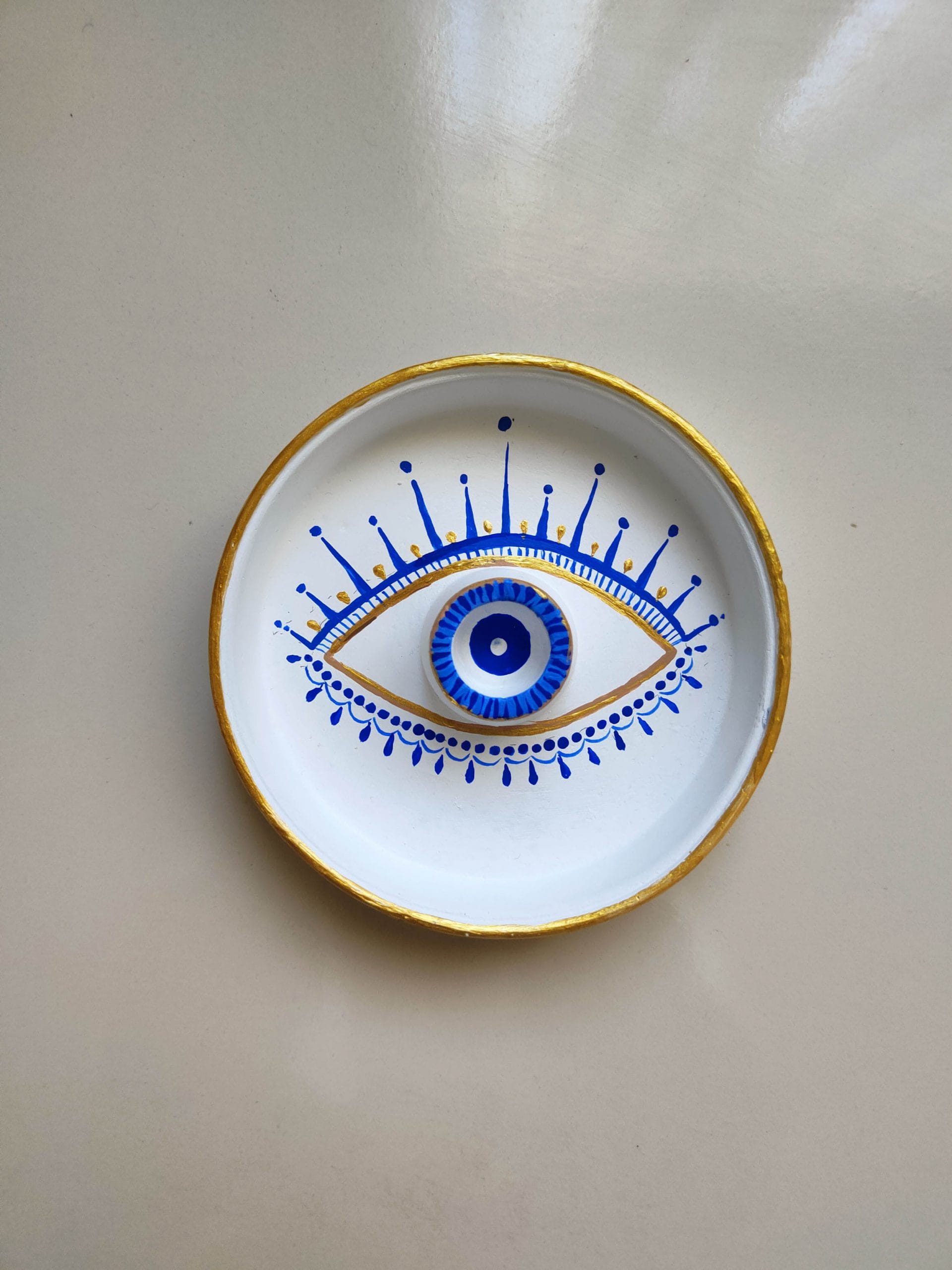 El Çizimi Göz Desen Nazar Boncuğu Palo Santo Tütsülük Set