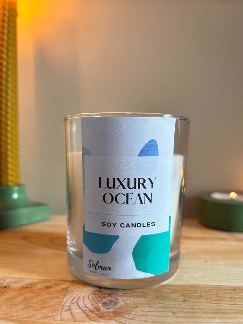 Soya Mumu Luxury Ocean Soya wax Vegan Organik Okyanus Kokulu Soya Mumu Hediyelik Dekoratif Mum