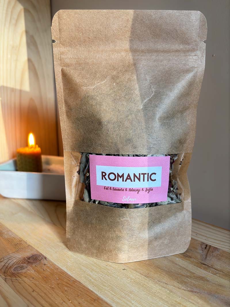 Romantic Arınma Tütsüsü Reçine Tütsü Gül Yaprakları Lavanta Adaçayı Sığla Ağacı Tütsüsü 30gr