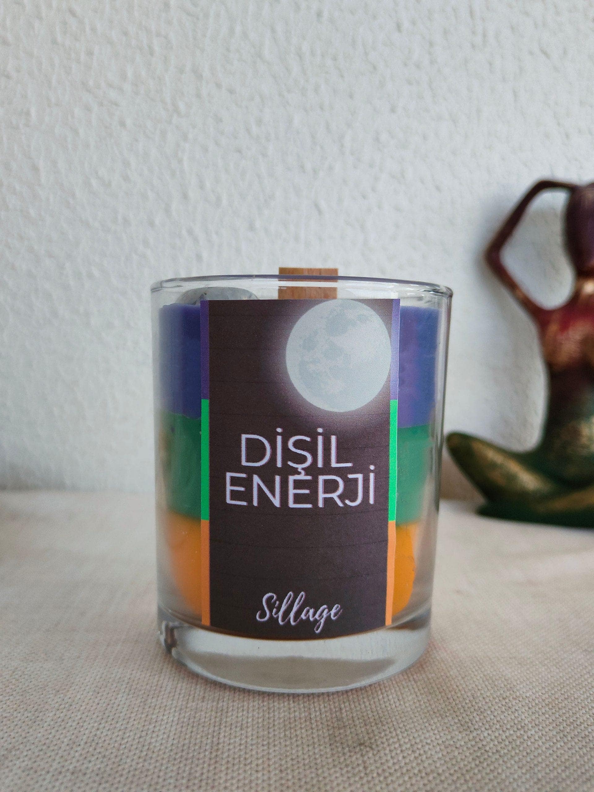 dişil enerji ay taşı meditasyon mumu