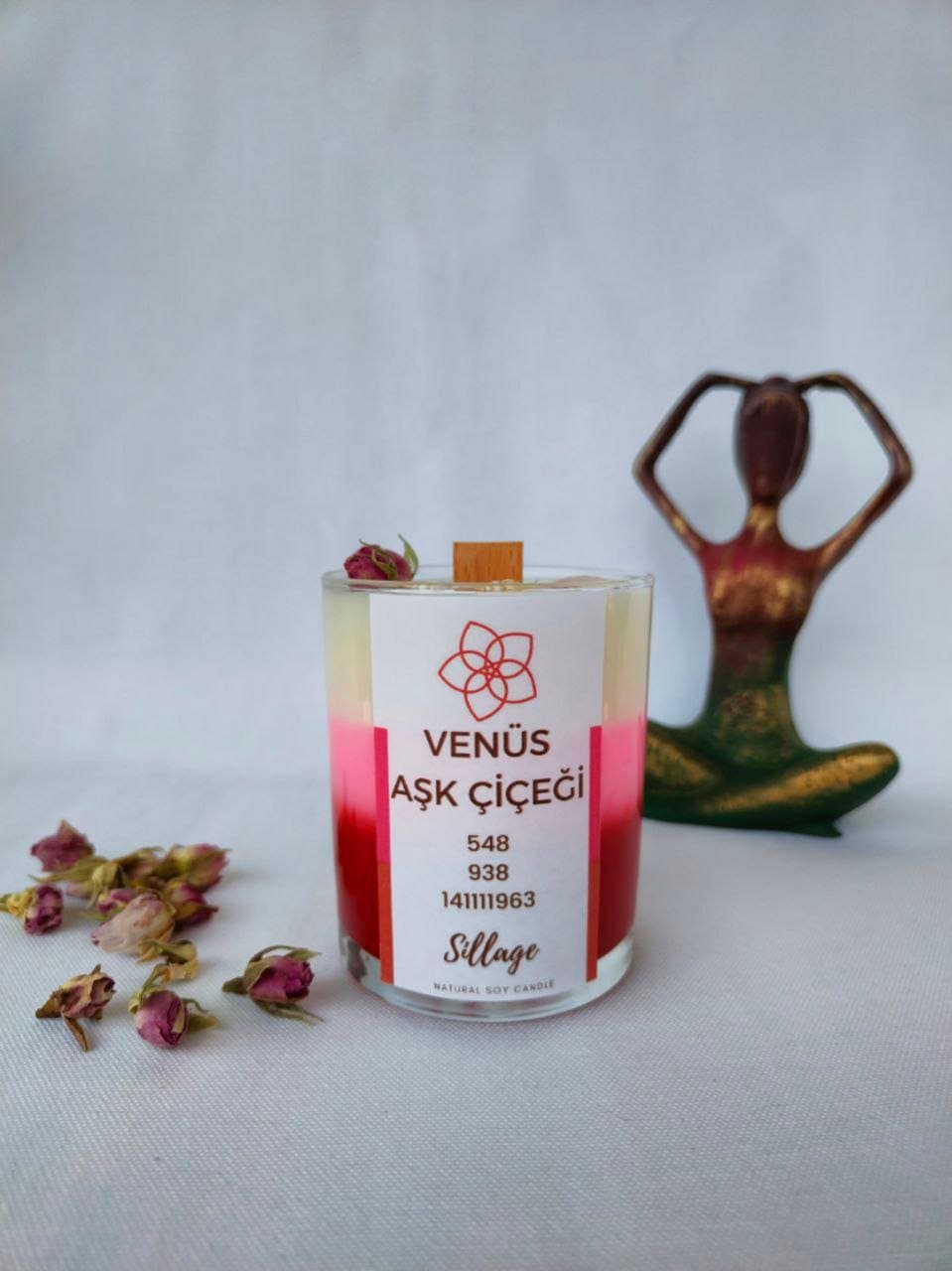 venüs aşk çiçeği mumu